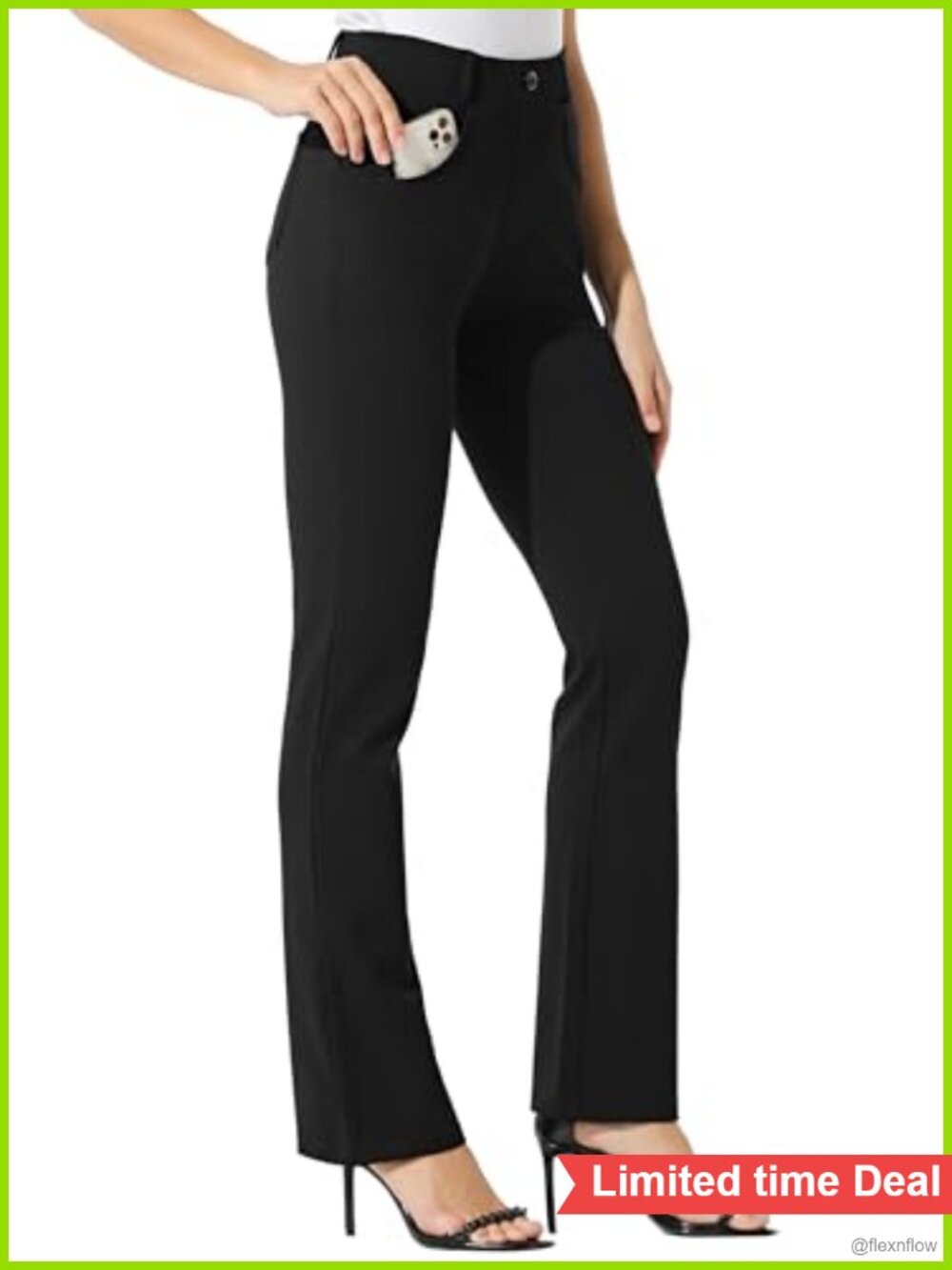 Women's Bootcut Yoga Dress Pants with Pockets High Rise Work Slacks